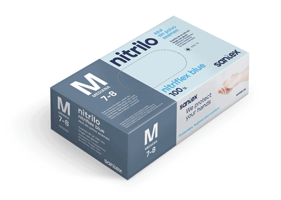 Guanti in Nitrile Azzurro Nitriflex Blue – Senza Polvere – 1000 Pezzi