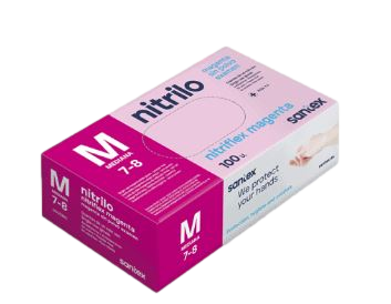Guanti in Nitrile Magenta Nitriflex Magenta GD20M – Senza Polvere – 1.000 Pezzi